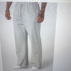 YoungLA 2077 Flare Sweats Heather Grey NEW